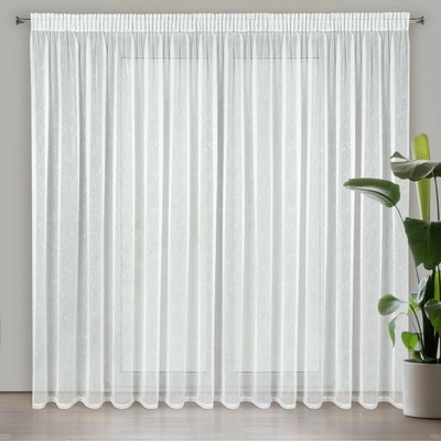 EUROFIRANY ZÁCLONA NA PÁSCE KELLY 300 X 250 CM BÍLÁ
