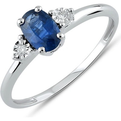 Lillian Vassago Prsten se safírem a diamanty z bílého zlata LLV59 DR004WS