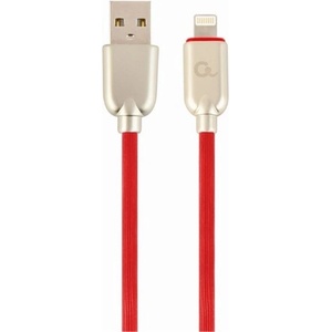 Gembird USB 2.0 A - Lightning M/M кабел за данни 2 м червен Премиум каучук CC-USB2R-AMLM-2M-R (CC-USB2R-AMLM-2M-R)
