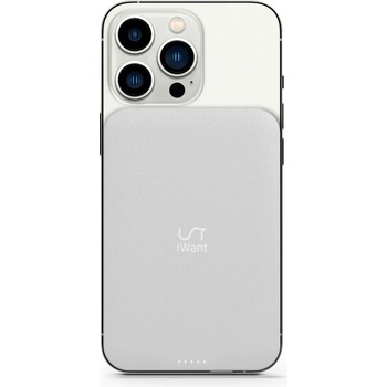 iWant MagSafe 5000 mAh stříbrná 9915112100057