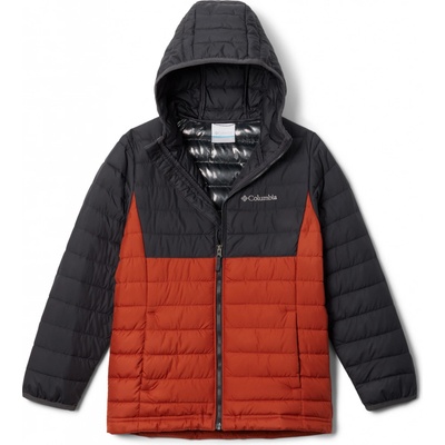 Columbia Powder Lite Boys Hooded Jacket 1802901849 červené