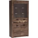 Bogdan Furniture Europe Витрина Indianapolis I-3, тъмна пепел