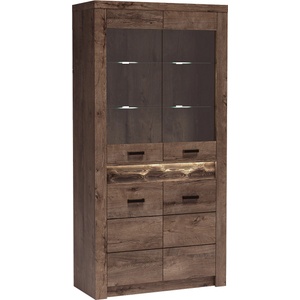 Bogdan Furniture Europe Витрина Indianapolis I-3, тъмна пепел