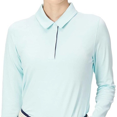 Under Armour golf Dámska polokošeľa Zinger MicroStripe LS tyrkysová