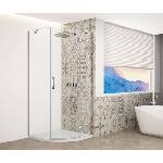 SAPHO Trinity - Четвърткръгла душ кабина 90x90 см, дясна, прозрачно стъкло/хром GT6590CR-CH (GT6590CR-CH)