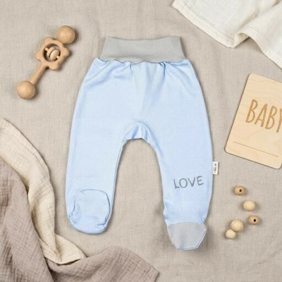 Baby Nellys Dojčenské polodupačky modré Love