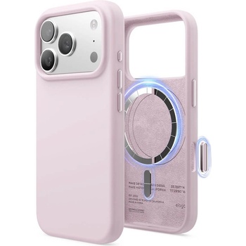 elago Силиконов (TPU) калъф с MagSafe за iPhone 17 Pro - Elago Magnetic Soft Silicone Case (светлорозов) (ES17MSSC63PRO-LLIL)