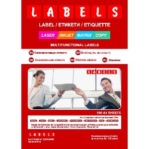 LABELS Самозалепващи етикети, прави 10.5/4.8см 12 етикета/лист оп. 100 Labels L3017