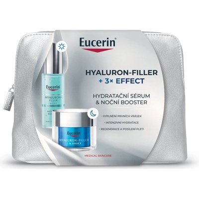 Eucerin Hyaluron-Filler + 3x Effect Booster Sérum 30 ml + noční krém 50 ml