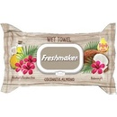 Freshmaker vlhčené ubrousky Coconut & Almond 144 ks s červenou květinou