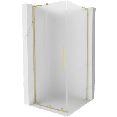 Mexen Velar L плъзгаща се душ кабина 120 x 120 см, матирано, златно четкано - 871-120-120-33-55 (871-120-120-33-55)