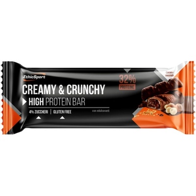 EthicSport CREAMY & CRUNCHY High Protein Bar [30 грама] Шоколад с лешник