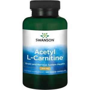 Swanson Acetyl L-Carnitine, 500 mg, 100 капсули, Swanson (SW1649)