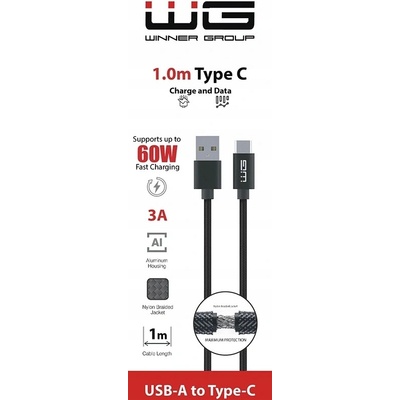Winner WINKABCMIBLSB dátový USB-C, 1m, černý