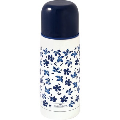 Green Gate Termoska Dahla White modrá barva kov 300 ml