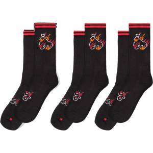Money Чорапи Money Flaming Ape Sport Sock 3Pk - Black
