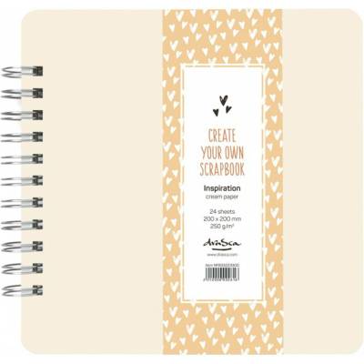 draSca Scrapbook - Inspiration Album Wire 200x200mm Cream (24 listů - 250g/m2)