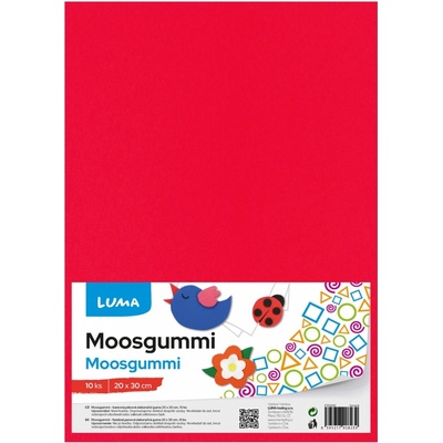 Moosgummi Luma A4, červená, 10ks
