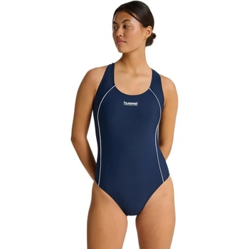 Hummel Бански костюм Hummel Pulse Piping swimsuit - Blue (Dress Blue)