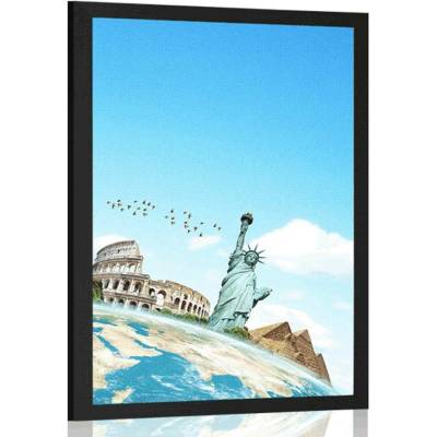 Plakát umělecká cesta kolem světa - 60x90 no frame
