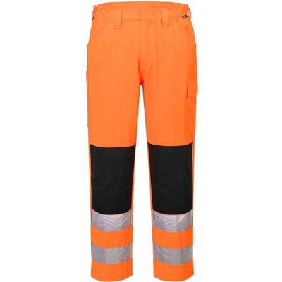 Portwest ES1 Essential Hi-Vis pracovní kalhoty Short oranžová