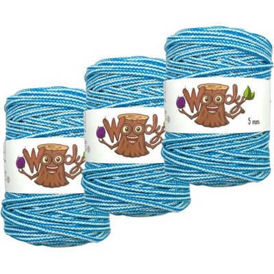 Woody Crafts 3x Woody 5 mm – Modrobílá (100m)
