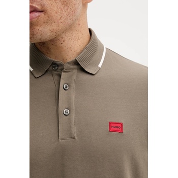 HUGO Памучна тениска с яка HUGO Deresino232 (50490775)