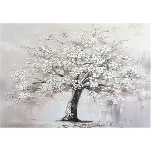 Styler Картина с ръчно изрисувани елементи 70x100 cm White Tree - Styler (CA-15592)