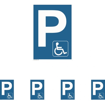 Walteco Vyhradené parkovisko pre invalidov, 210x297mm, formát A4, plast Množstvo: 5 ks , 20305BP1