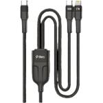 Ttec Кабел ttec - AlumiCable Duo, 100W, USB-C/Lightning, черен (8694470827384)