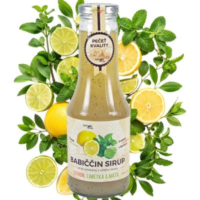 Nature NoTea Babičkin sirup Citrón s limetkou a mätou 0,5 l