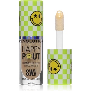 Revolution Beauty Happy Pout Shimmer Lip Gloss блясък за устни с блестящи частици цвят SunBeam 4.6ml