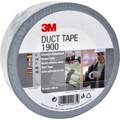 3M Duct Tape Lepiaca základná textilná páska 50 mm x 50 m strieborná F8212