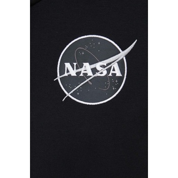 Alpha Industries Суичър Alpha Industries x Nasa Dark Side Hoody в черно с качулка с принт 108337.285 (108337.285)