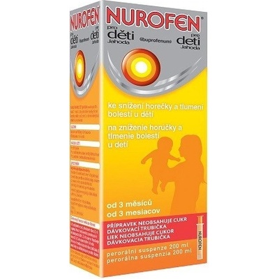 NUROFEN PRO DĚTI JAHODA POR 20MG/ML POR SUS 200 ML II