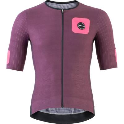 Nalini Мъжка фланелка с къс ръкав за колоездене Nalini Xskin Speed Jersey Cycling jersey - Langhe / Fuxia - размер M (056-4017-0113)