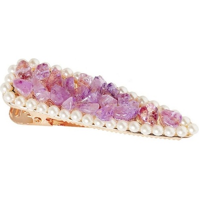 Crystallove Amethyst Hair Clip sponka do vlasov 1 ks