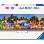 Ravensburger Панорамен пъзел Ravensburger от 1000 части - Светлините на Оушън Драйв (12001710)