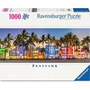 Ravensburger Панорамен пъзел Ravensburger от 1000 части - Светлините на Оушън Драйв (12001710)