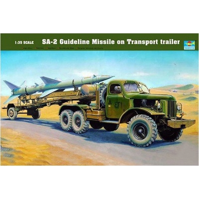 Trumpeter SA 2 Guideline Missile on Trasport trailer 00204 1:35