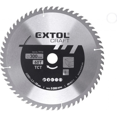 Extol Craft kotouč pilový s SK plátky 300x3,0x30mm 60T
