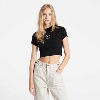 Tommy Hilfiger TJW BABY CROP TINY TOMMY 2 TEE černý