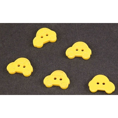 Auto - gombík - viac farieb - rozměry 1,5 cm x 1,2 cm tmavo žltá_CEZ2765