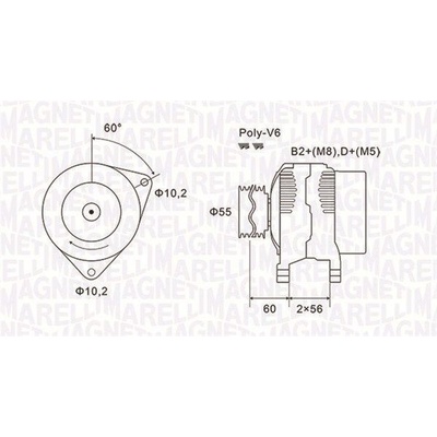 Alternátor MAGNETI MARELLI 063731577010