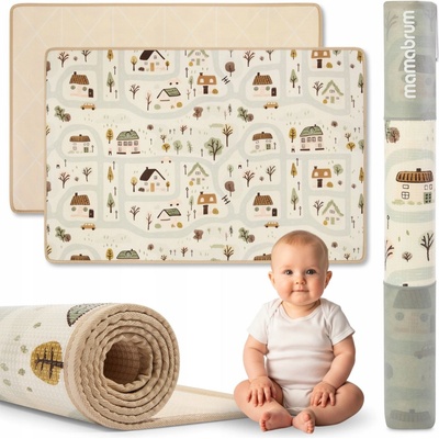 Mamabrum Vzdělávací podložka pěnová oboustranná béžová