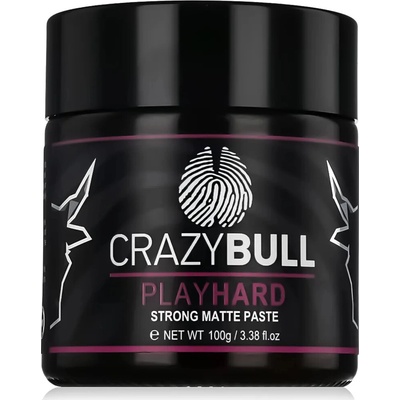 CrazyBull Play Hard Matte Paste matná stylingová pasta se silnou fixací 100 g