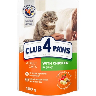 Club 4 Paws Premium Adult chicken in gravy 100 g