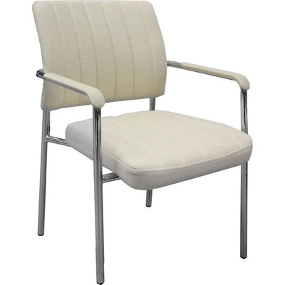 RFG Посетителски стол RFG Glos M, екокожа, метална основа, до 120 kg, бежов (4010100316)