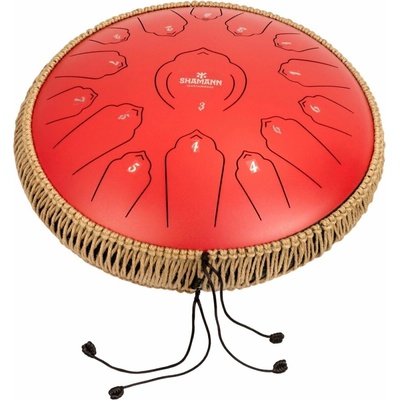 Shamann 14" 15 Notes C Major Red Tongue Drum