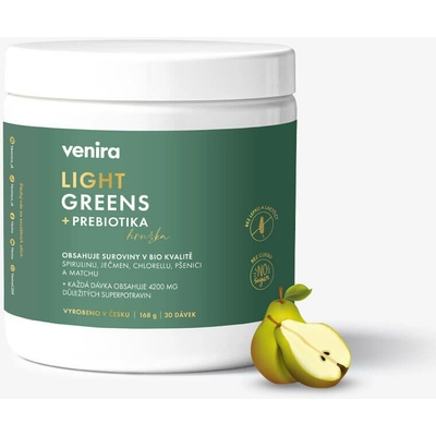 Venira Light Greens + prebiotiká hruška 168 g
